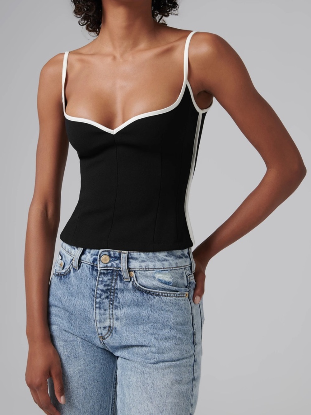 Paris Georgia Black Cami Singlet size Small - Picture 10 of 11